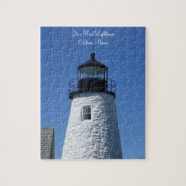Bezauberndes Castine Custom Foto Leuchtturm Puzzle