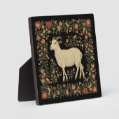 Bezauberndes Design von Ziegen und Blumen Fotoplatte (Vorderseite)