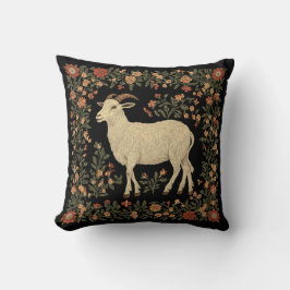 Bezauberndes Design von Ziegen und Blumen Kissen