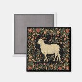 Bezauberndes Design von Ziegen und Blumen Magnet (Vorderseite/Rückseite)