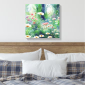 Bezauberndes Dreamy Wildblume Garden Leinwanddruck (Insitu (Schlafzimmer))