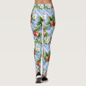 Bezauberndes Erdbeermuster & Leaf Muster - Vintag Leggings (Rückseite)