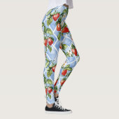 Bezauberndes Erdbeermuster & Leaf Muster - Vintag Leggings (Rechts)