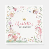 Bezauberndes Fairy Garden Party Napkins Serviette (Vorderseite)