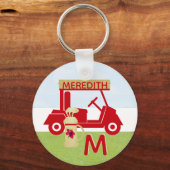 Bezauberndes farbiges Rotes Gold-Namensmonogramm Schlüsselanhänger (Rückseite)