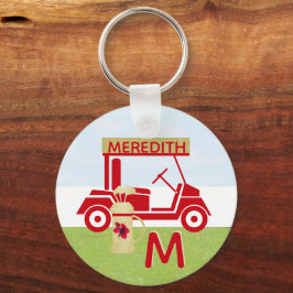 Bezauberndes farbiges Rotes Gold-Namensmonogramm Schlüsselanhänger