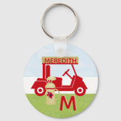 Bezauberndes farbiges Rotes Gold-Namensmonogramm Schlüsselanhänger (Rückseite)