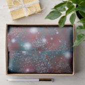 Bezauberndes festliches Rot- und Blauer Winter Wun Seidenpapier (Geschenk)