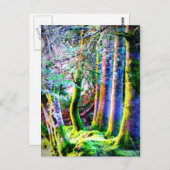 Bezauberndes Forest Abstrakt Art Postkarte (Vorne/Hinten)