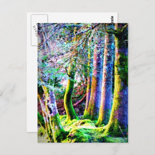 Bezauberndes Forest Abstrakt Art Postkarte (Vorne/Hinten)