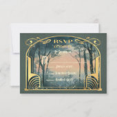 Bezauberndes Forest Art Nouveau UAWG Einladung (Vorderseite)