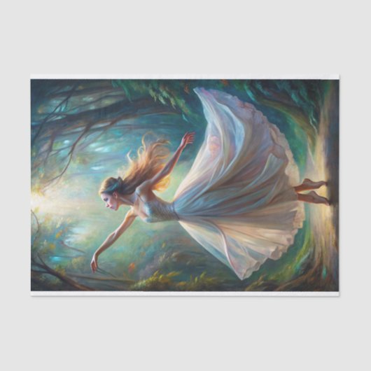 Bezauberndes Forest Ballerina Decoupage Seidenpapier (Vorderseite)