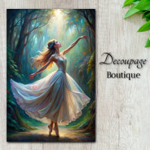 Bezauberndes Forest Ballerina Decoupage