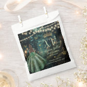 Bezauberndes Forest Emerald Green Dress Quinceañer Geschenktütchen (Ausgeschnitten)