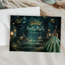 Bezauberndes Forest Emerald Green Dress Quinceañer