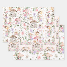 Bezauberndes Forest Fairies Birthday Garden Tea Pa Geschenkpapier Set