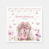 Bezauberndes Forest Fairy Blumengarten Napkins Serviette (Vorderseite)