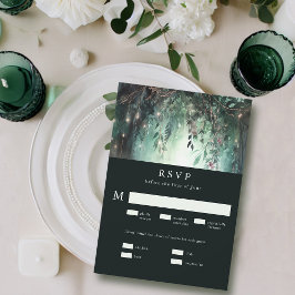 Bezauberndes Forest Gold Vine Meal Wedding RSVP