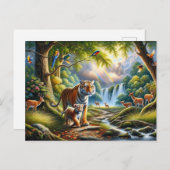 Bezauberndes Forest Harmony Painting Postkarte (Vorne/Hinten)