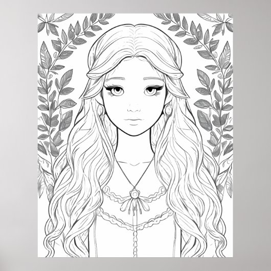 Bezauberndes Forest-Maiden-Portrait Poster (Vorne)