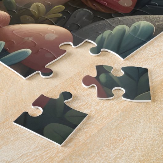 Bezauberndes Forest Night Igel Mondlicht Heiligtum Puzzle (Seite)