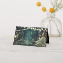 Bezauberndes Forest Sage Green Dress Quinceañera