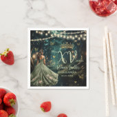 Bezauberndes Forest Sage Grünes Kleid Quinceañera Serviette (Beispiel)