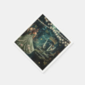 Bezauberndes Forest Sage Grünes Kleid Quinceañera Serviette (Ecke)