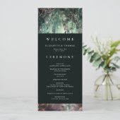 Bezauberndes Forest Vines Gold Mauve Hochzeitsprog (Stehend Vorderseite)