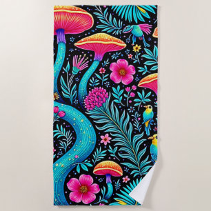 Bezauberndes Forest Whimsical Dream Design Strandtuch