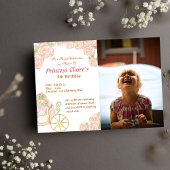 Bezauberndes Foto der GeburtstagsPrinzessin Einladung