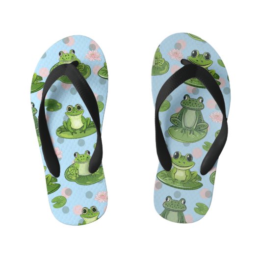 Bezauberndes Frosch- und Toad-Pond-Party Kinderbadesandalen (Fußbett)