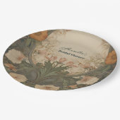 Bezauberndes Gardasee Jugendstil-Brautparty Pappteller (Schrägansicht)