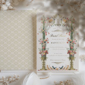 Bezauberndes Garden Brautparty Vintager Flair Folieneinladung