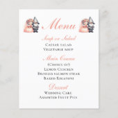 Bezauberndes Garden Orange Rustikales Hochzeitsmen (Vorderseite)