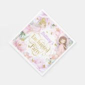 Bezauberndes Garden Party Fairy Themed Geburtstag Serviette (Ecke)