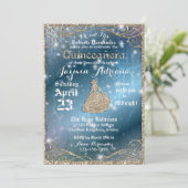 Bezauberndes Garden Quinceanera Party Einladung (Stehend Vorderseite)