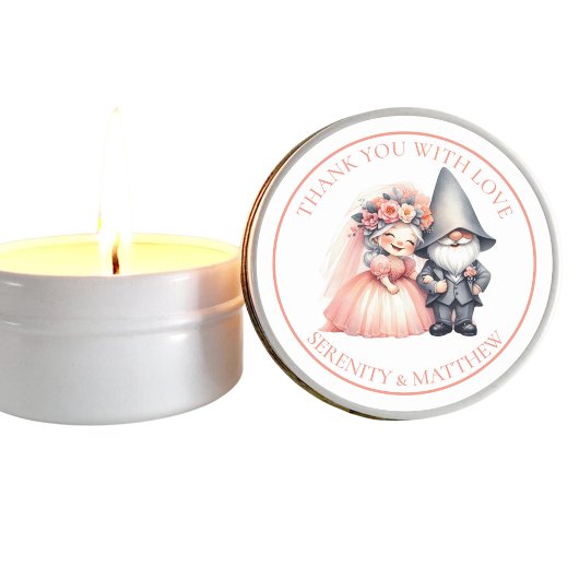 Bezauberndes Garten Gnome Rustic Wedding Vielen Da Runder Aufkleber