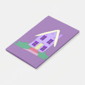 bezauberndes gemaltes Haus Post-it Klebezettel (angewinkelt)