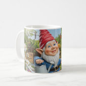 Bezauberndes Gnome mit Wasserkocher Kaffeetasse (Vorderseite Links)