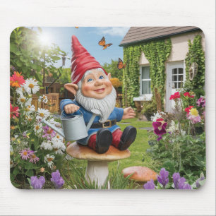Bezauberndes Gnome mit Wasserkocher Mousepad
