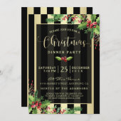 Bezauberndes Gold u. schwarzes Einladung (Vorne/Hinten)