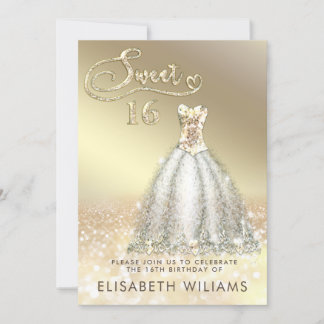 Bezauberndes Goldkleid, zauberhaftes glänzendes om Einladung