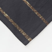 Bezauberndes Goldtropische Palmen auf Schwarzem Fleecedecke (Ecke)