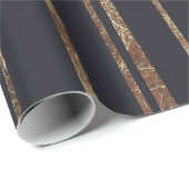 Bezauberndes Goldtropische Palmen auf Schwarzem Geschenkpapier (Rolleneckpunkt)