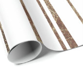 Bezauberndes Goldtropische Palmen auf Weiß Geschenkpapier (Rolleneckpunkt)