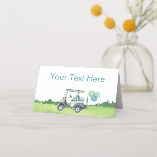 Bezauberndes Golf Theme Food Label Platzkarte (Vorderseite)