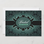 Bezauberndes grün-gotisches Brautparty Einladung (Vorderseite)