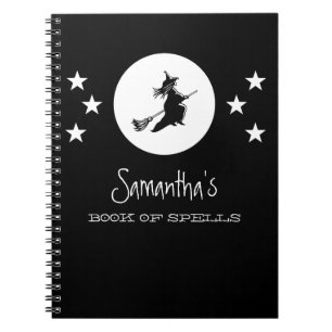 Bezauberndes Halloween-Notizbuch, schwarz Notizblock