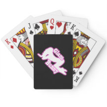 Bezauberndes Häschen-Schleichen-Logo-Spielkarten